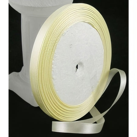 Satinband hellgelb 1 Rolle  6mm ca. 20m