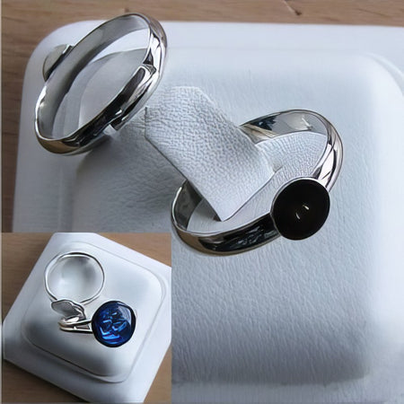 Ring Basic mit 6mm Platte zum verstellen platinfarben