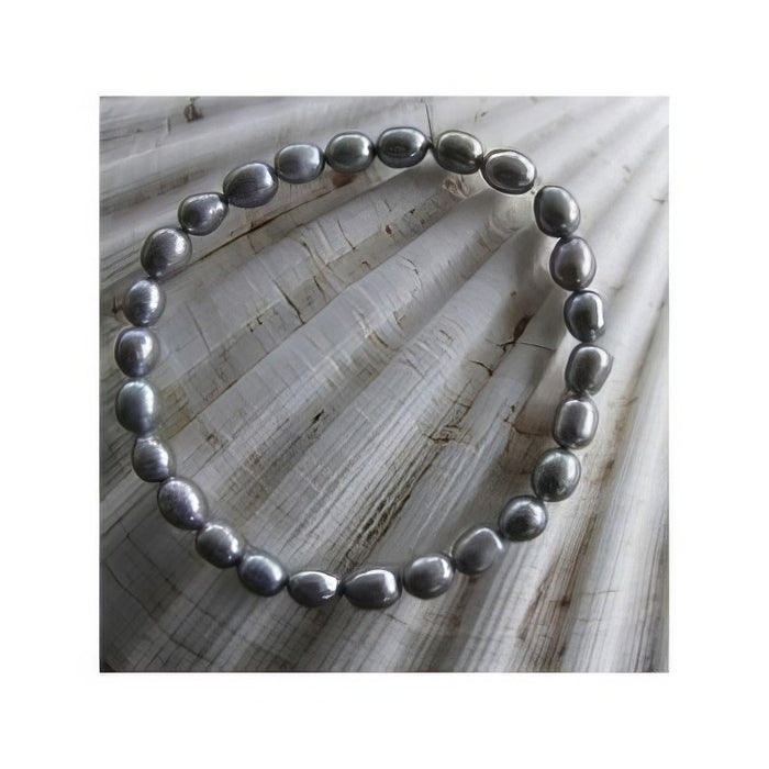 Süsswasserperlen Armband Silber Perlengrösse ca.8x6mm