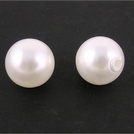 Muschelkernperle halbgelocht 10mm weiss 1 Paar