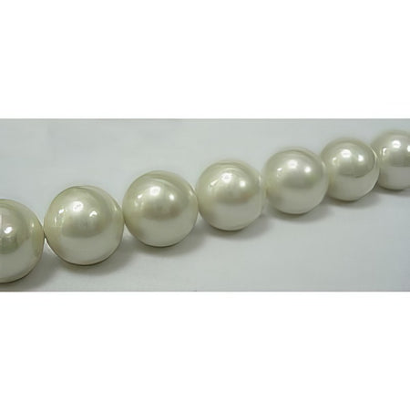 Muschelkern Perle weiss 8mm 1 Strang