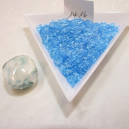 Glas Schrot helltürkisblau ca 30gr.