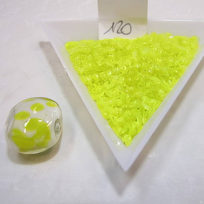 Glas Schrot gelb ca 30gr.