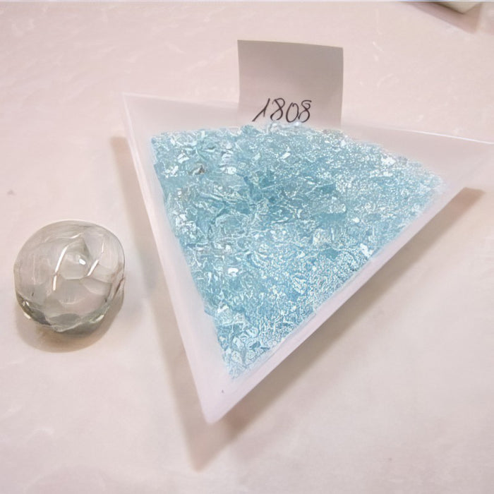 Glas Schrot blass türkis ca 30gr.