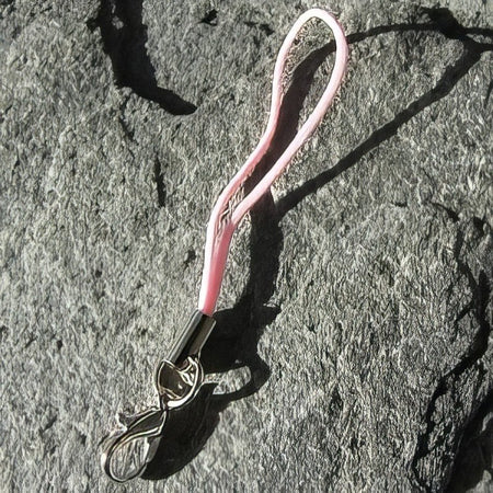 Handyhänger rosa mit Karabiner 1 Stück