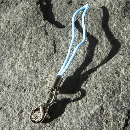 Handyhänger blau mit Karabiner 1 Stück