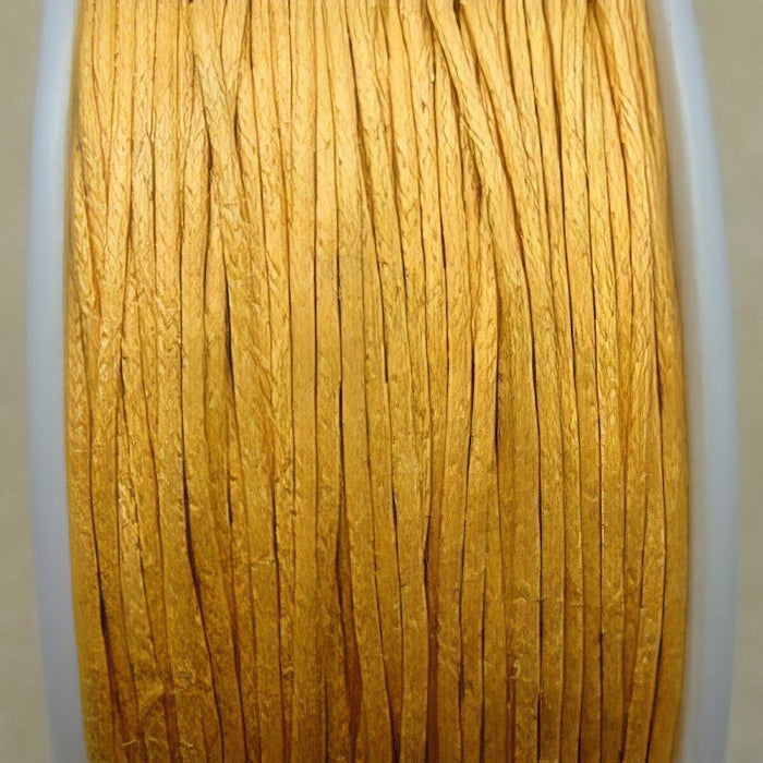 Baumwolle gewachst gelb  1-1.5mm 25m