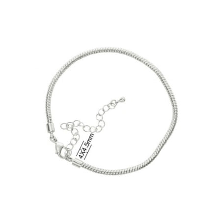 Armband 1 Stück Easy-Style,silberfarben OHNE PERLEN!!!!!! 21cm