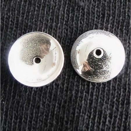 Perlenkappe plain 12mm 925 silber 2 Stück