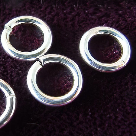 Ringli 7mm offen 925 sterling silver 16GA 1.3mm 10 Stück