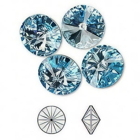 Swarovski® Rivoli aquamarin 14mm 1 Stück
