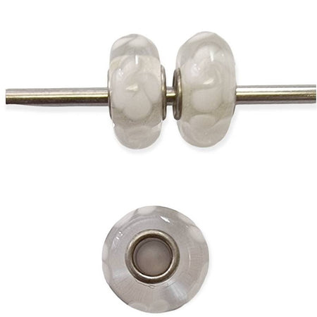 Blumenperle transparent weiss Toppreis Online Bead