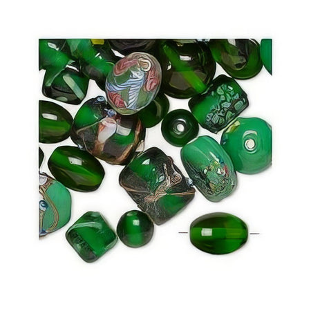 Glasperlen Mix grün 100gr
