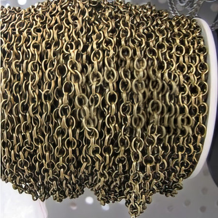 Glieder Kette ca.5.5x4.5x1.5mm antik golden 1m