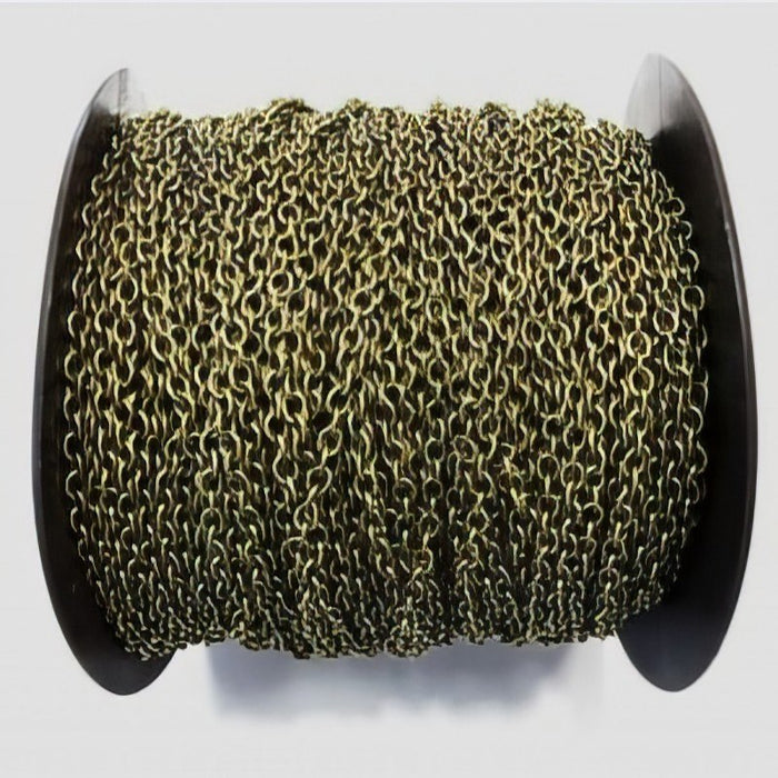 Glieder Kette 3x4mm, 0.7mm  bronzefarben 1m