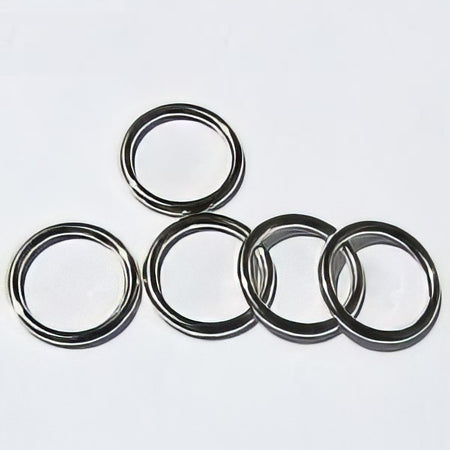 XL Ring versilbet Stark 10mm ZU 100 Stück