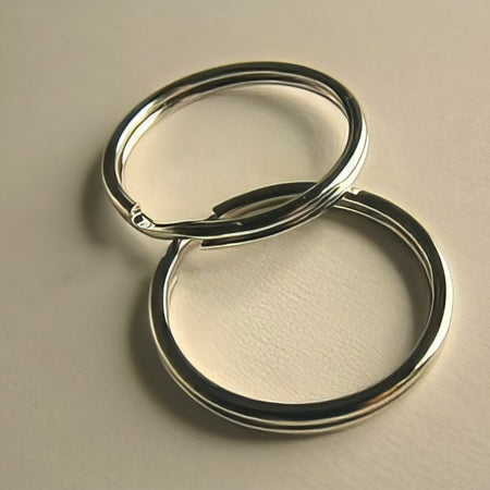 Spaltring platinfarben 16mm 10 Stück