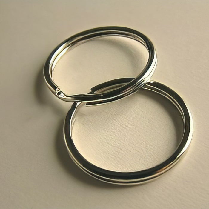 Spaltring platinfarben 16mm 10 Stück