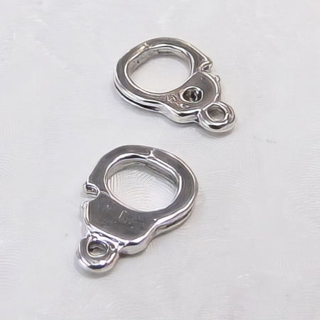 Anhänger Handschellen 14x10x2mm 10 stück