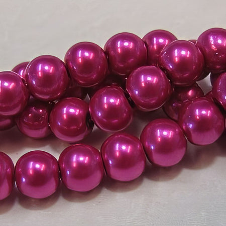 Glasperle Pink Perlenschimmer 8mm  20Stück
