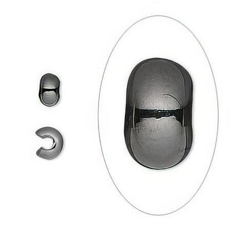 XL Stülpperle 5mm Schwarz Antrazit 100 Stück
