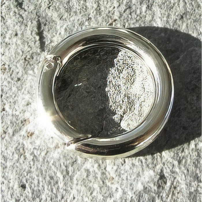 Klapp-Karabiner Rund ca.25x4mm  Platinfarben 1 Stück