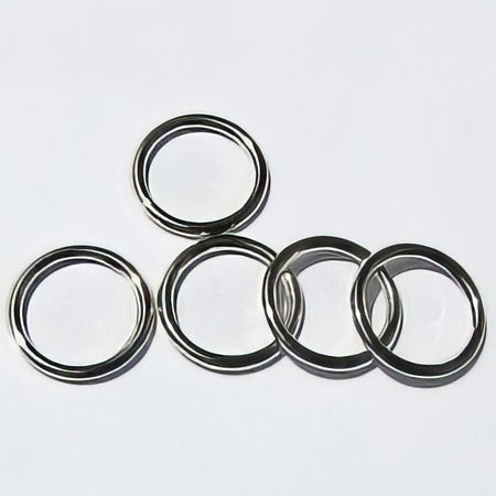 Ringli Acril versilbert  18x2mm zu 10 Stück
