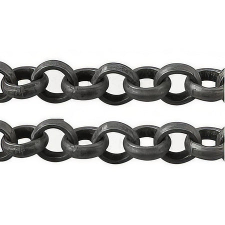 Rolo Kette 5mm in diameter, 1.5mm x 5mm Schwarz 1m