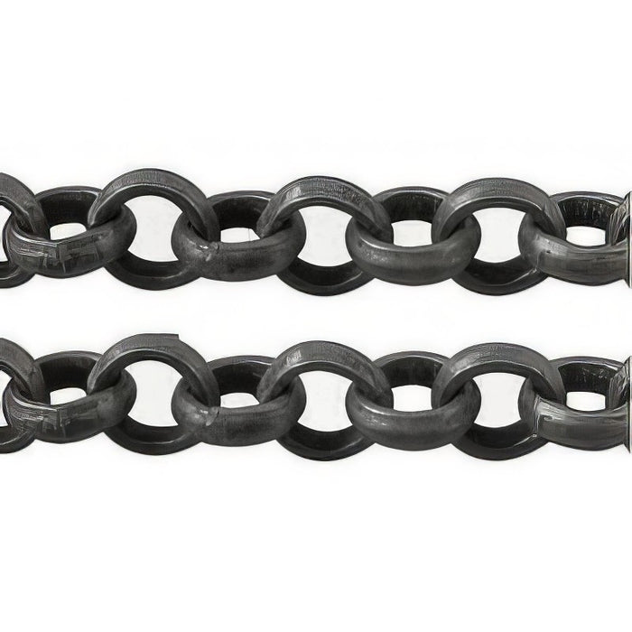 Rolo Kette 5mm in diameter, 1.5mm x 5mm Schwarz 1m