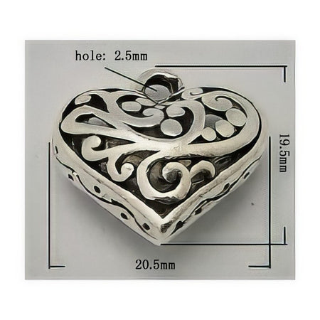 Anhänger Herz Shill 20x20x9.5mm 1 Stück