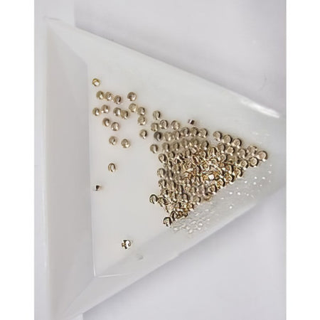 Quetschperlen gold 2x1mm dickwandig 100 Stück