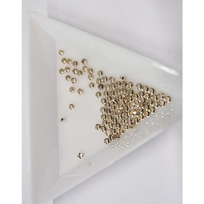 Quetschperlen gold 2x1mm dickwandig 100 Stück