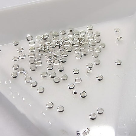 Quetschperlen Silberfar.2x1mm dickwandig 100 Stück