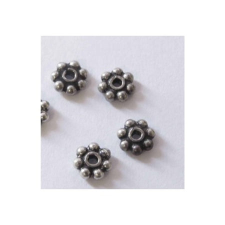 Gänseblümchen 925 silber antik look 4x1mm 5 Stück