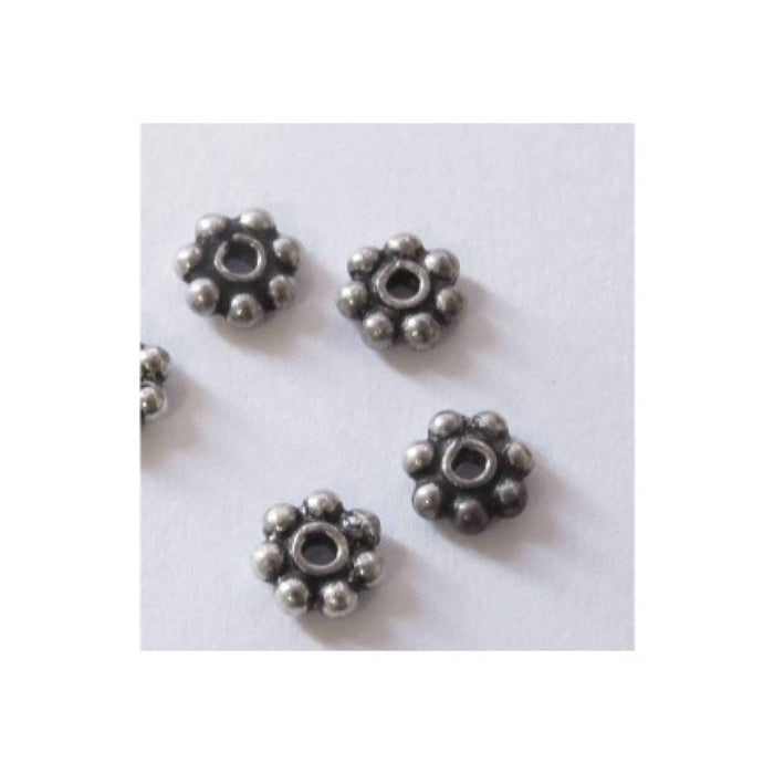 Gänseblümchen 925 silber antik look 4x1mm 5 Stück