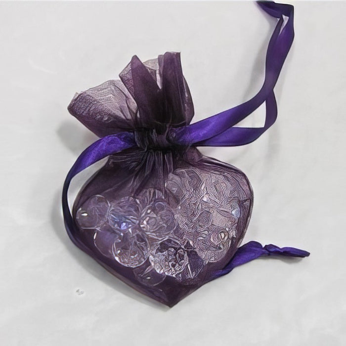 Organzasäckli Herz violett 1  Stück