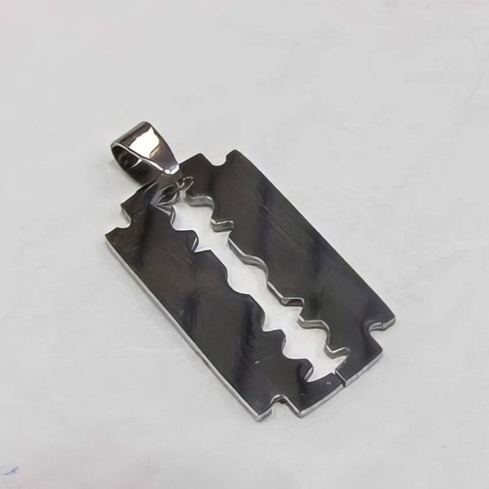 Anhänger Rasierklinge Form Edelstahl 35.6x 14mm