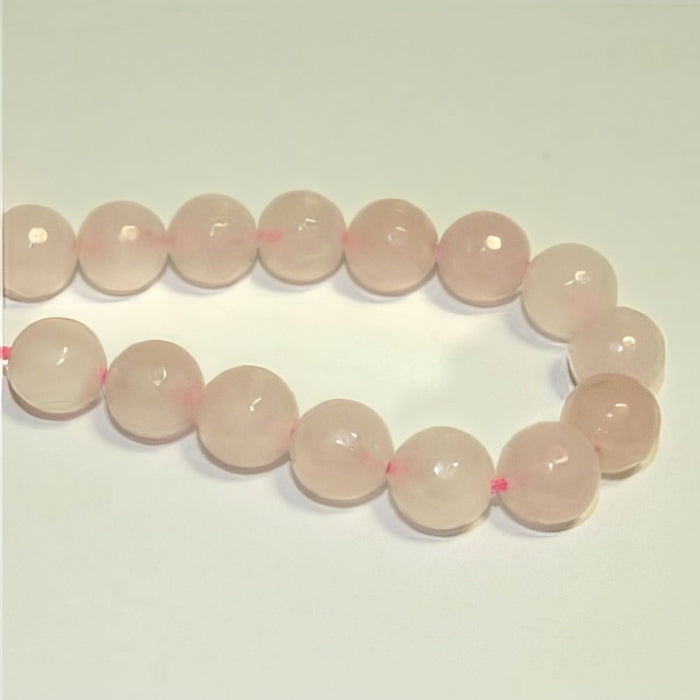 Rosen Quarz facettiert 10 mm 1/2 Strang