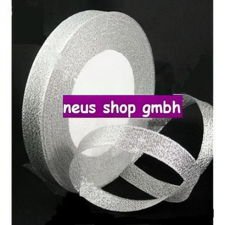 Organza silber metallic 10mm 25m