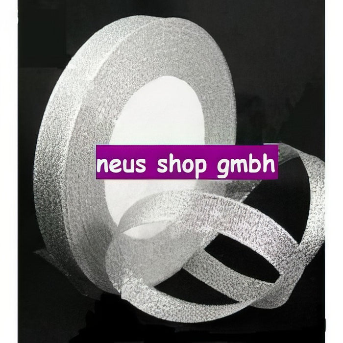 Organza silber metallic 10mm 25m