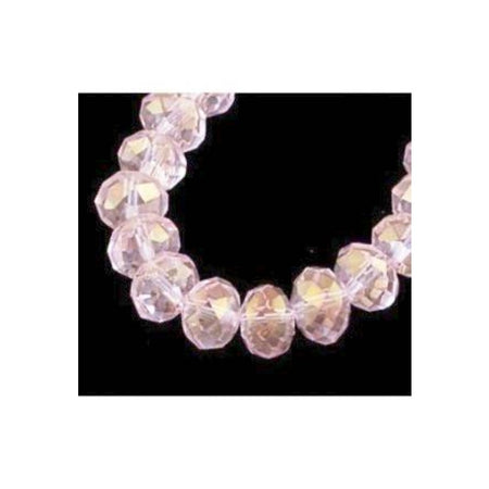Glas Abacco Rondelle Pink AB 12x8mm 1Stück