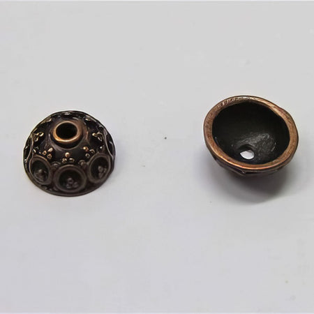 Perlenkappe juno kupferfarben 10.5x5mm 10 Stück