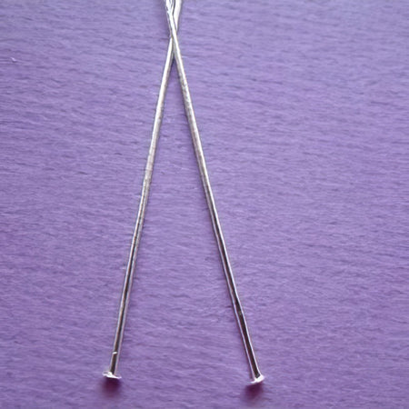 Stift mit Kopf versilbert 100x0.7mm 10 Stück