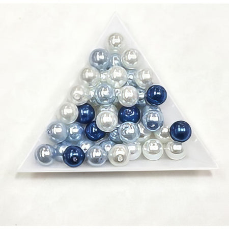 Glas Ozean mix Perlenschimmer 8mm  30gr.