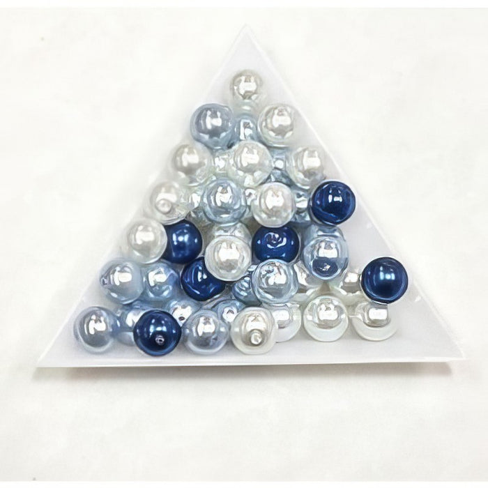 Glas Ozean mix Perlenschimmer 8mm  30gr.