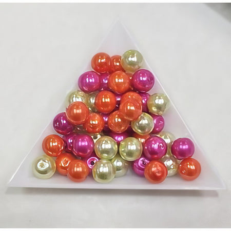Glas Pop mix Perlenschimmer 8mm  30gr.
