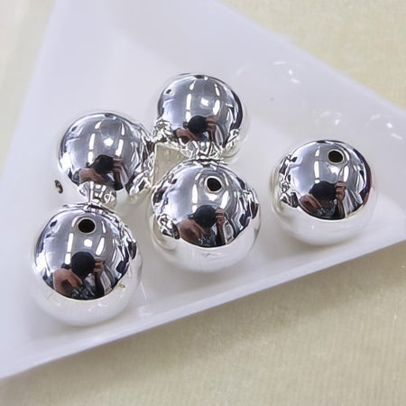 Perle 8mm versilbert (PL)10 Stück
