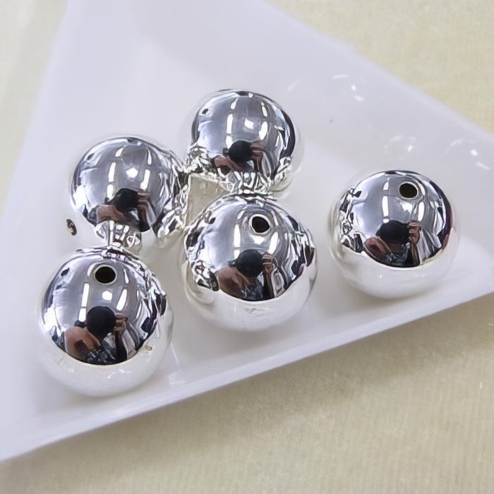 Perle 8mm versilbert (PL)10 Stück