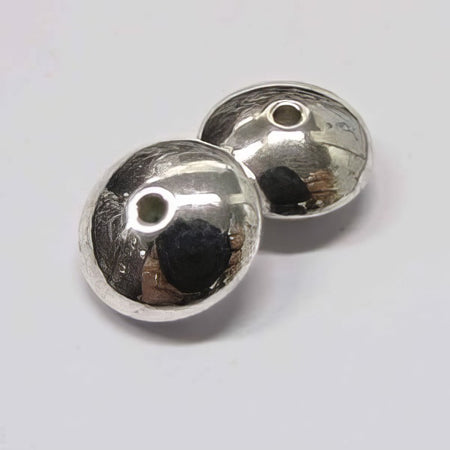 Rondelle silberfarben 14.3x7,3mm 2 Stück