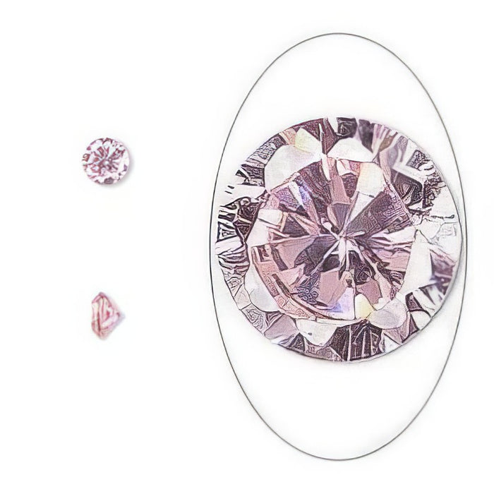 Zirkonia pink 4mm Diamant schliff bis 650 C° Farbstabil 1 Stück